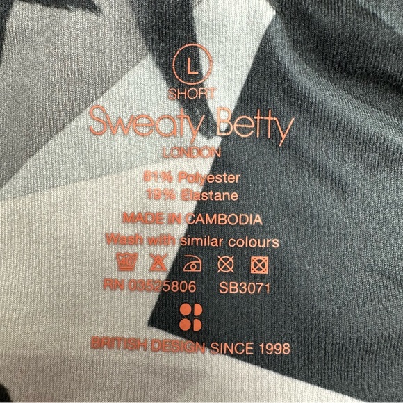 Sweaty Betty Contour Workout Leggings Bamboo Shadow Midrise Size Large Short - Picture 11 of 13